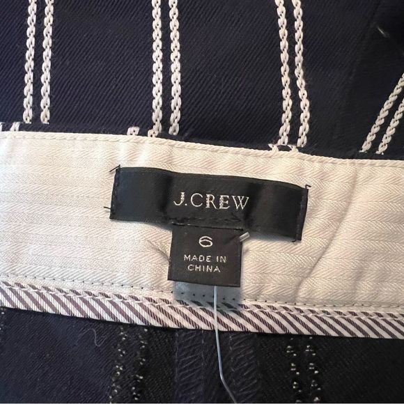 J. Crew Navy and White Striped Women Shorts - Picture 4 of 10